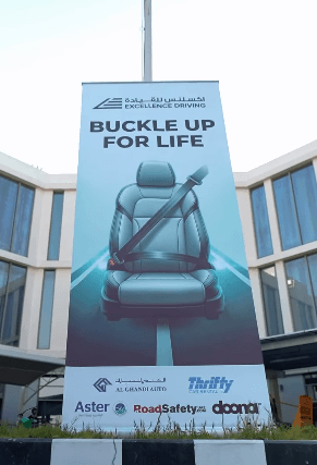 Buckle Up For Life campaign banner